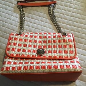 Kate Spade New York Natalia Medium Flap Shoulder Bag Straw Wicker